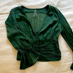 Emerald Green Anthropologie shirt